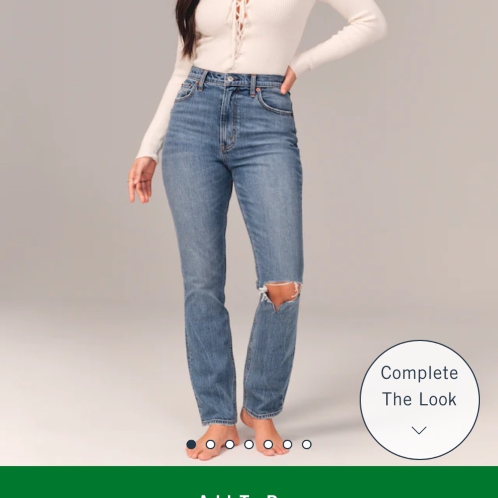 NWT Abercrombie Curve Love Ultra High Rise 90s Slim Straight